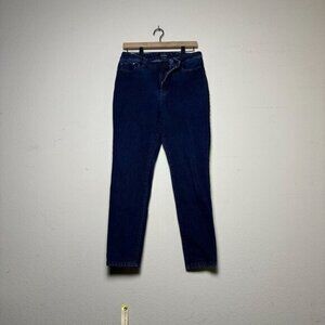 Lauren Ralph Lauren Petite Tapered Straight Fit Denim Jeans Pant Women 12p Blue